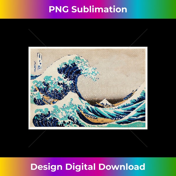 Retro 8-Bit The Great Wave Art Graphic 2 - High-Resolution P | Inspire ...