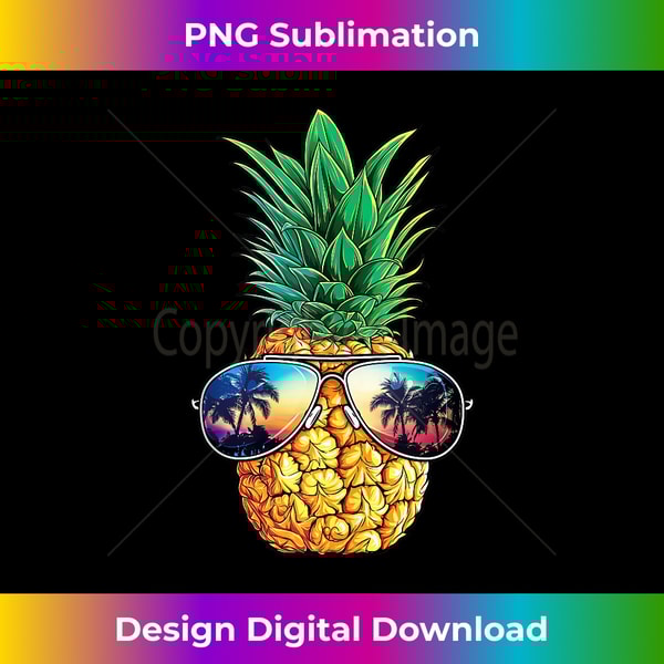 Pineapple Sunglasses Funny Aloha Beaches Hawaii 1 - PNG Transparent Sublimation Design