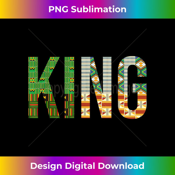 Funny African King Boys Cool Kente Cloth Lover - Sublimation-Ready PNG File