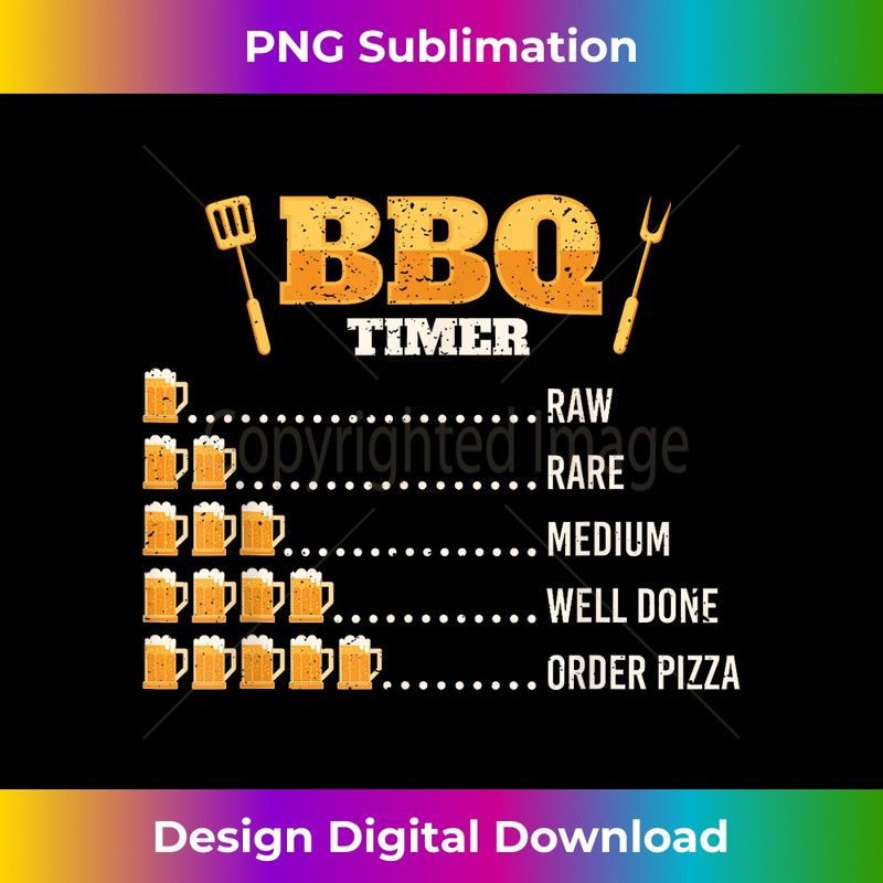 Bbq timer beer drinking grilling grill barbeque meat - Premium PNG Sublimation File