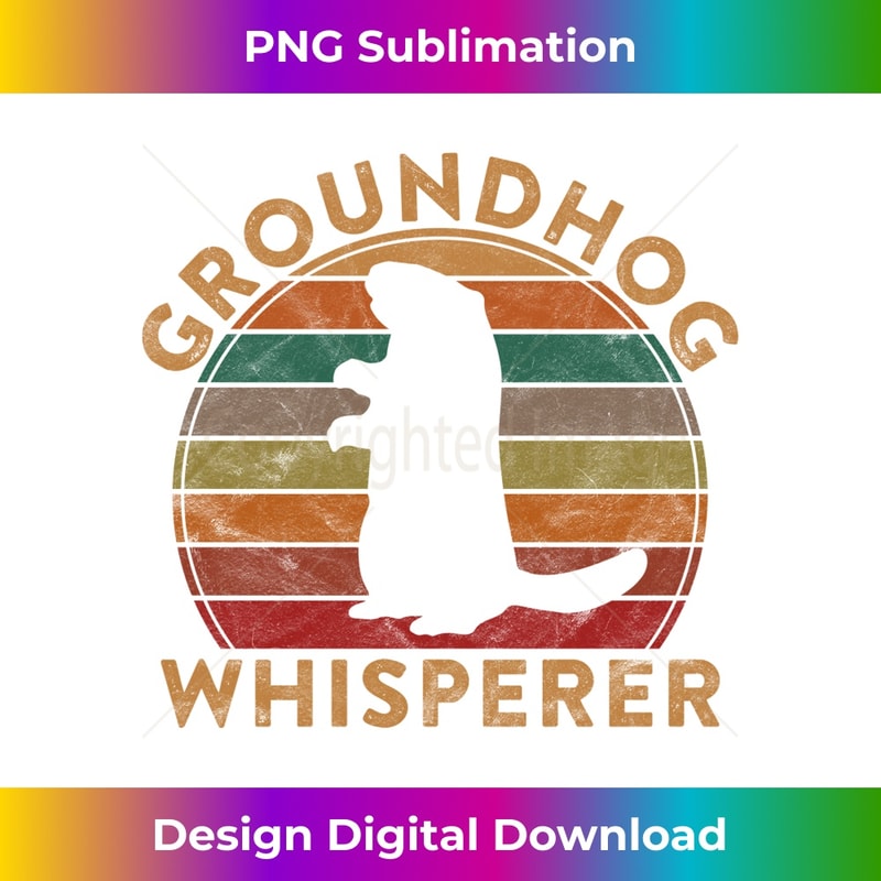 Vintage Groundhog Whisperer Silhouette Ground Hog Day 1 - Exclusive PNG Sublimation Download