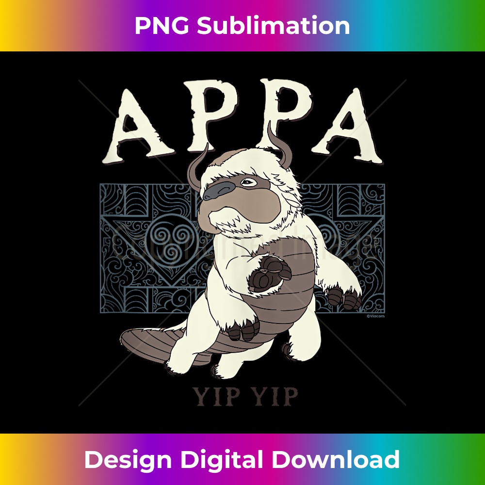Avatar The Last Airbender Appa Yip Yip Big Chest Logo - Premium Sublimation Digital Download