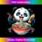 Cute Panda Ramen Anime Kawaii Eating Noodle Girls ns - Trendy Sublimation Digital Download
