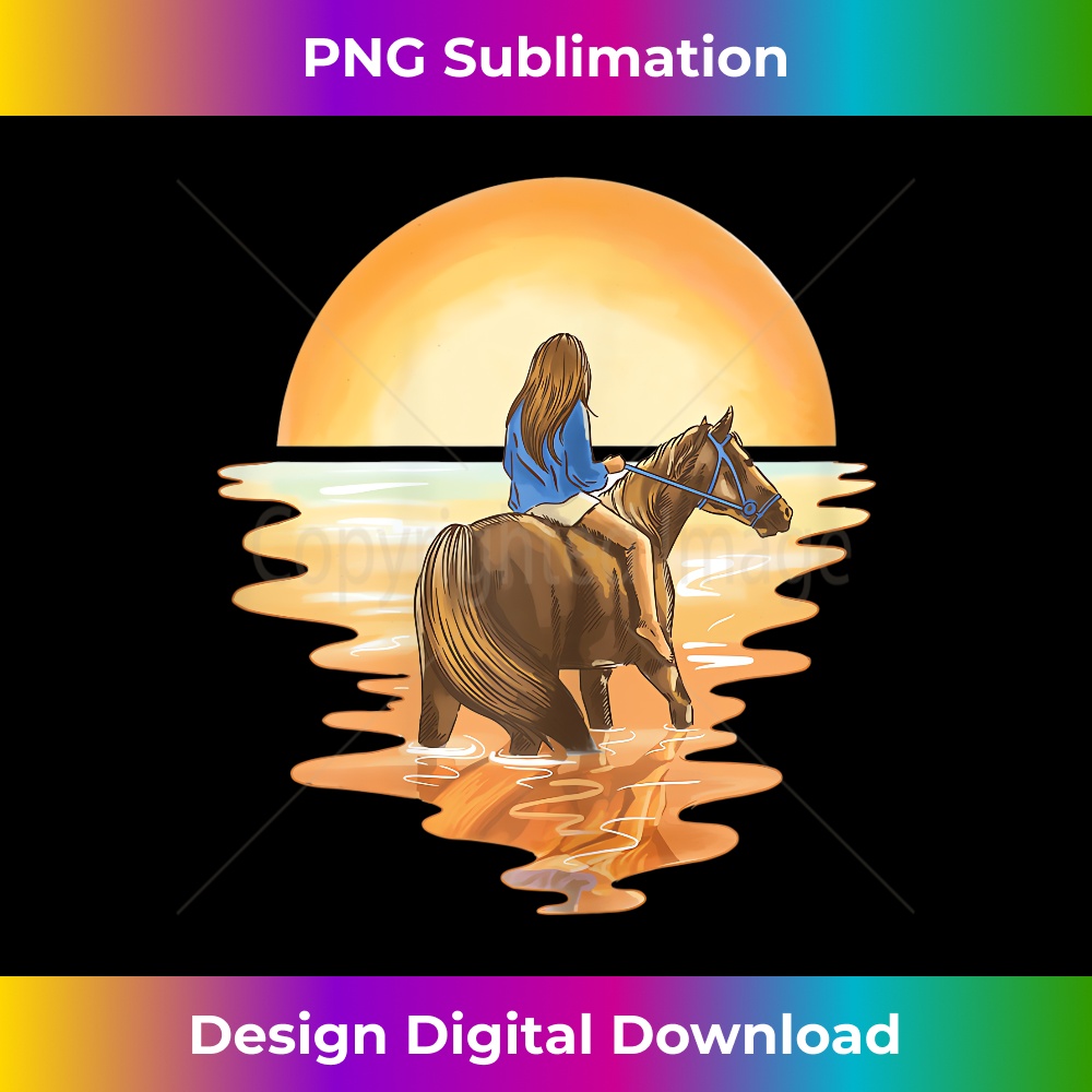 Horse Riding Equestrian Watercolor Horse Girl - Retro PNG Sublimation Digital Download