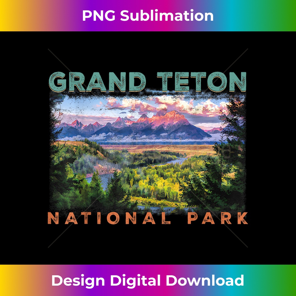 GRAND TETON NATIONAL PARK Grizzly Bear souvenir design USA - PNG Sublimation Digital Download