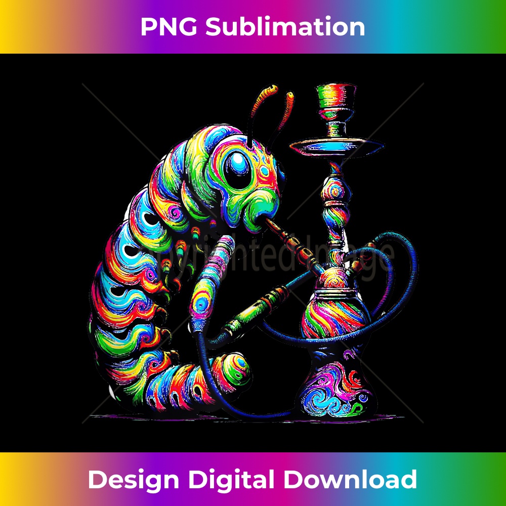 Hookah Smoking Caterpillar Trippy - Elegant Sublimation PNG Download