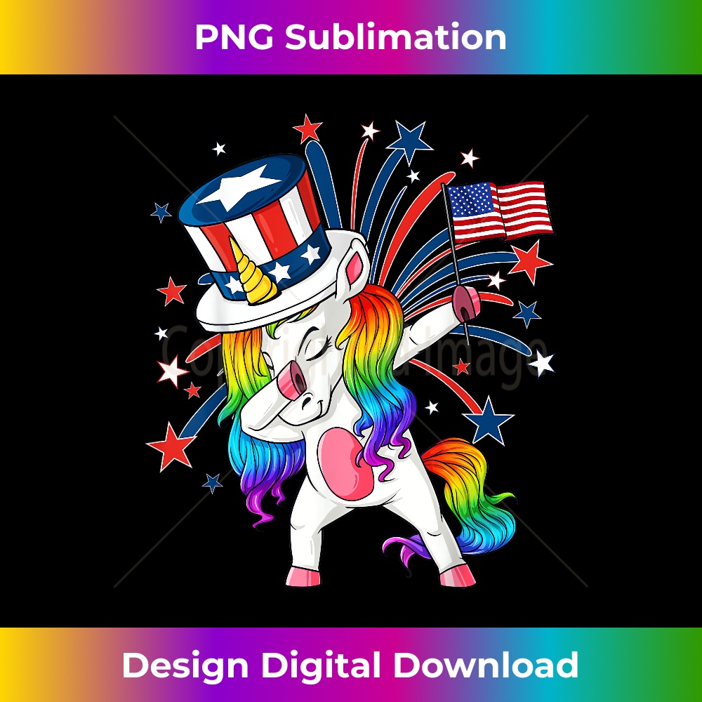 Dabbing Unicorn 4th Of July Girls ns American Dab - Stylish Sublimation Digital Download