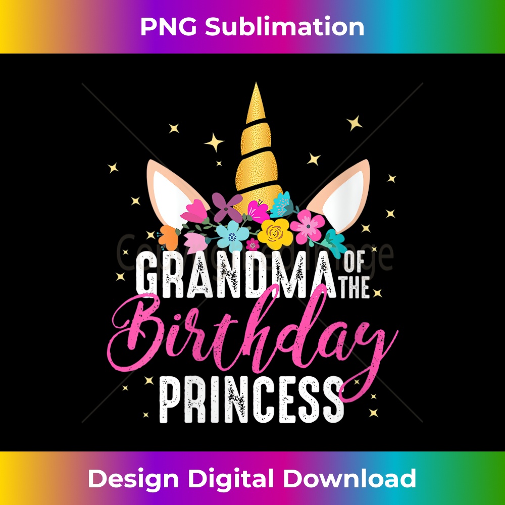 s Grandma Of The Birthday Princess s Unicorn Birthday 1 - PNG Sublimation Digital Download