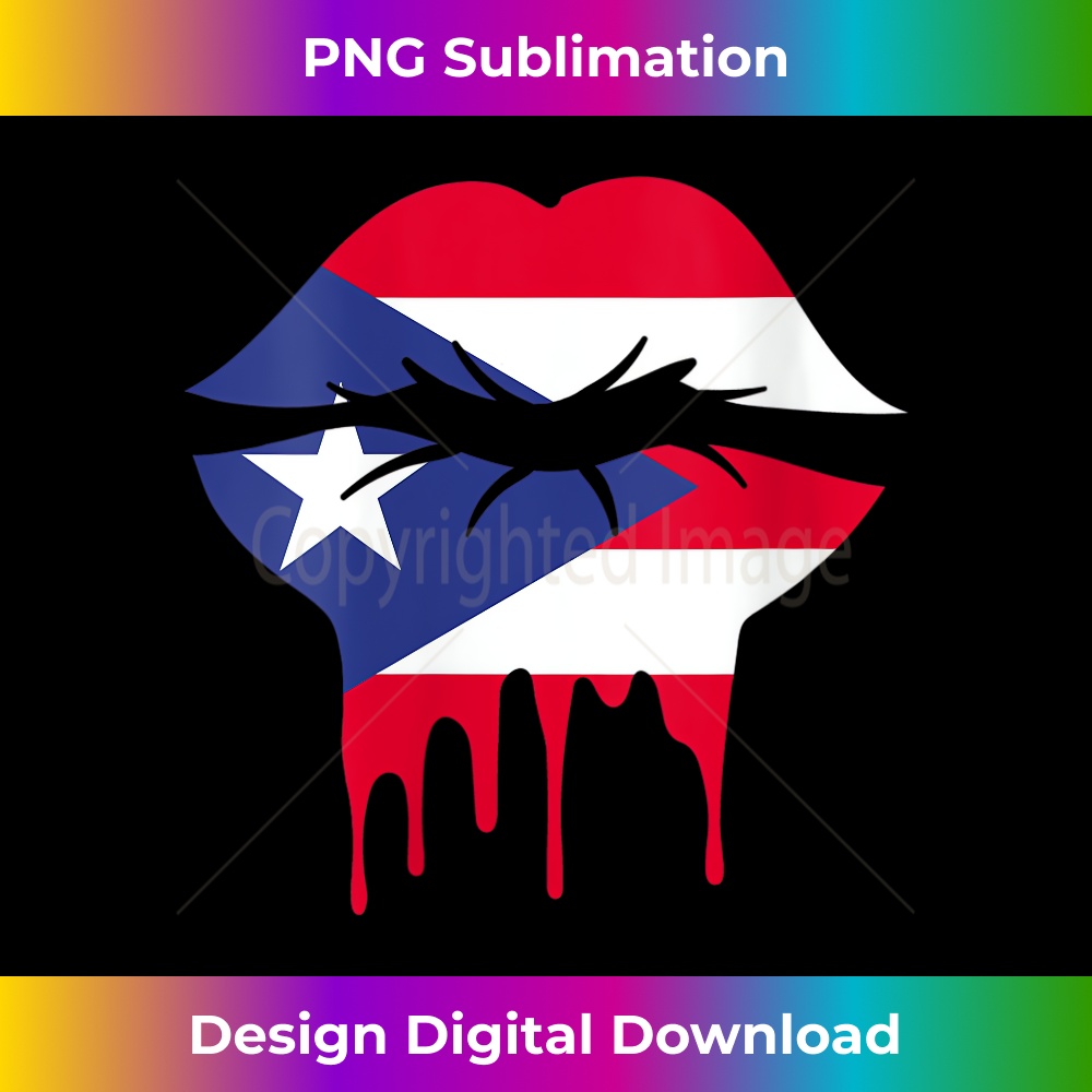 s Puerto Rico Flag Lips Boricua Patriotism Rich Port 1 - Trendy Sublimation Digital Download