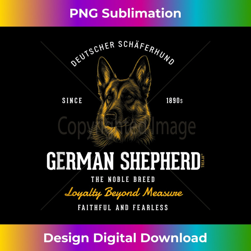 Vintage Styled Retro German Shepherd  1 - Special Edition Sublimation PNG File