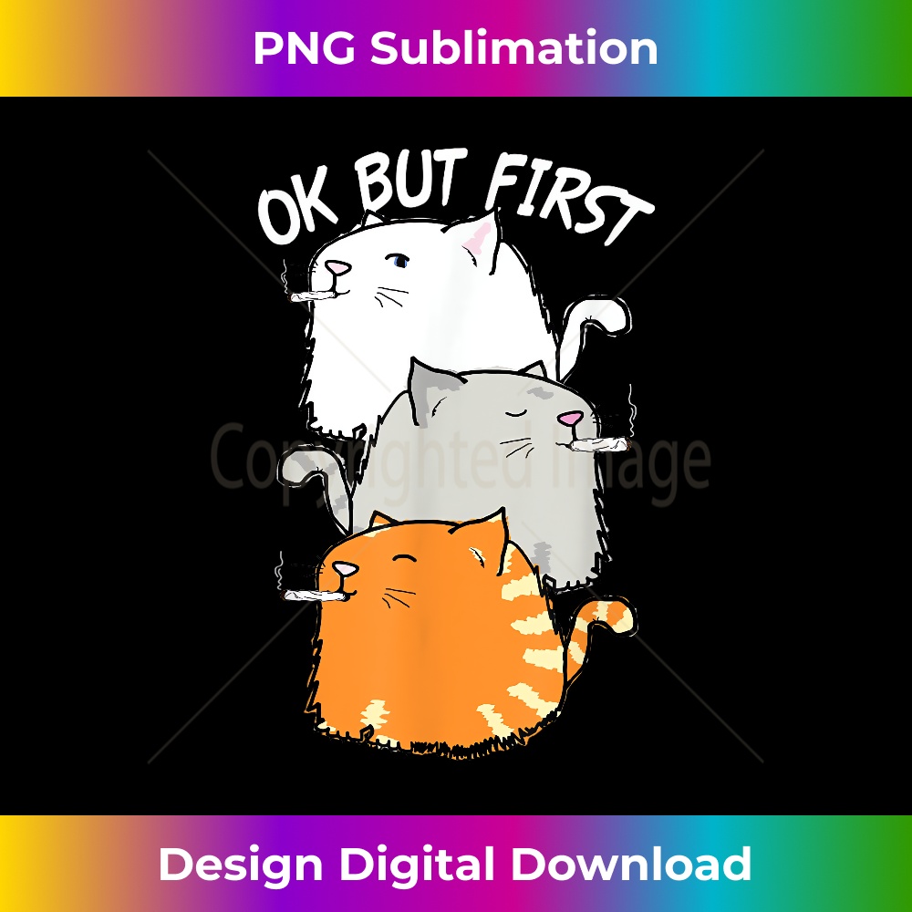 Cats Smoking Joint Funny Weed Pot Smoker Marijuana Stoner - Vintage Sublimation PNG Download