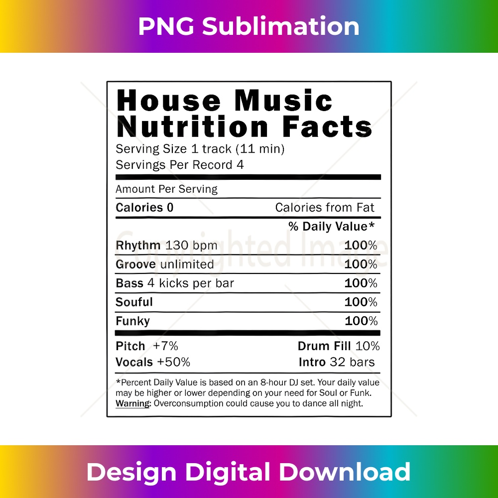 Funny Label of House Music, Funky & Soulful Rhythm Bass Drum - Modern Sublimation PNG File