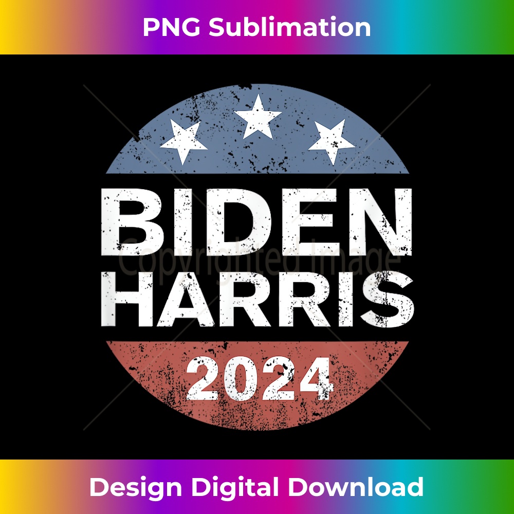 Biden Harris 2024 Vintage Button - Signature Sublimation PNG File
