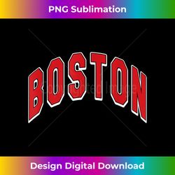 boston varsity style red text with white outline - elegant sublimation png download