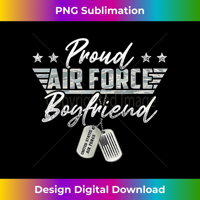 Proud Air Force Boyfriend Military Air Force Family Matching 1 - Elegant Sublimation PNG Download