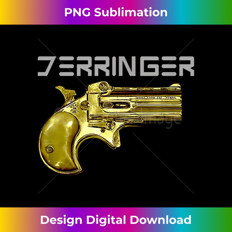 Derringer Pistol Gold - Decorative Sublimation PNG File