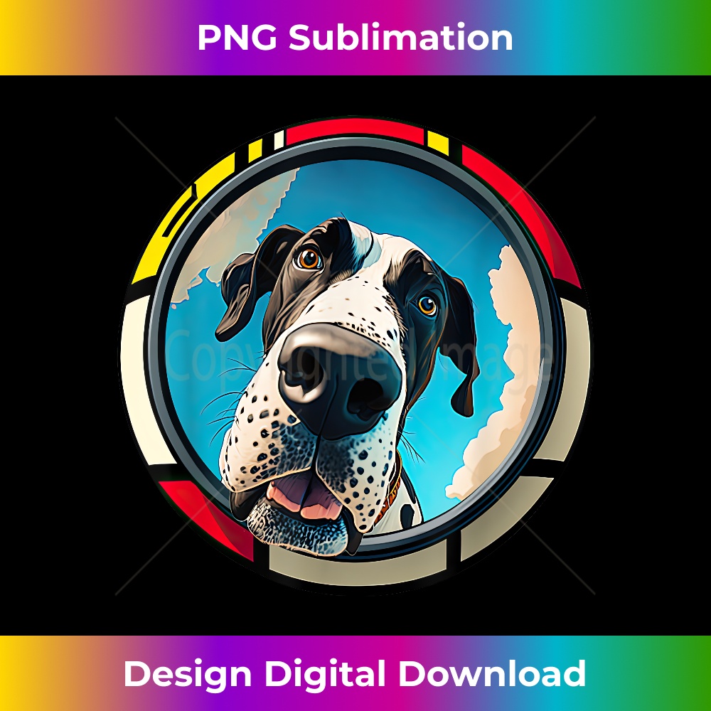 Great Dane Owner a design with the cartoon of a Great Dane - PNG Transparent Sublimation Design