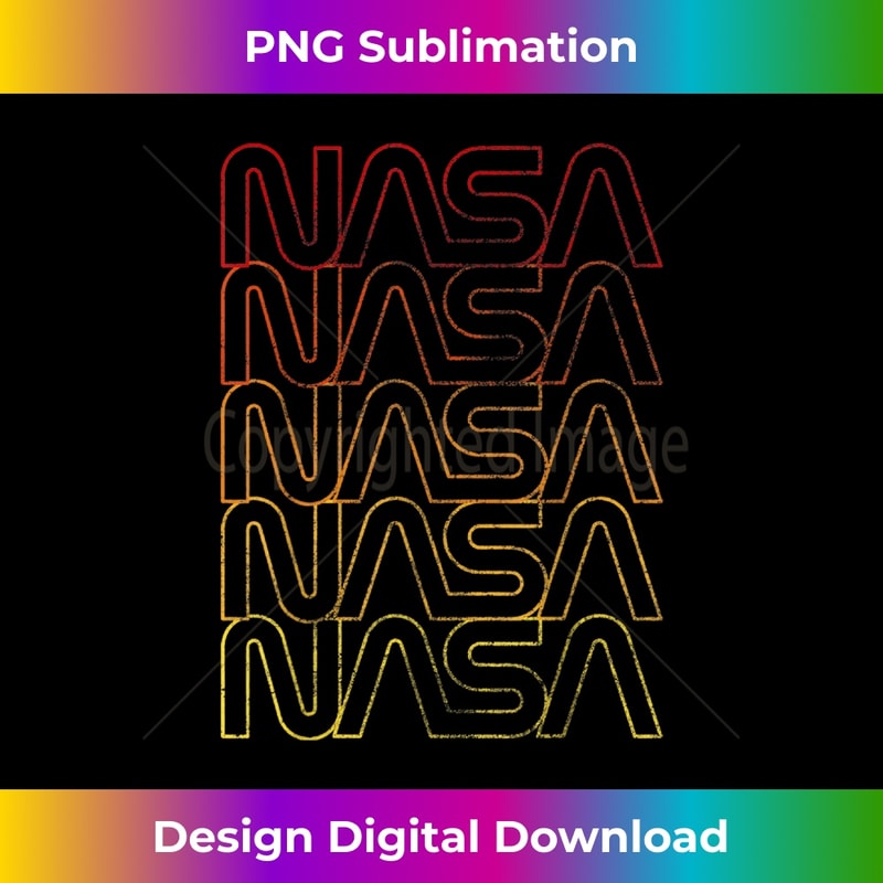 NASA Logo Gradient Fade Red Yellow 1 - Artistic Sublimation Digital File