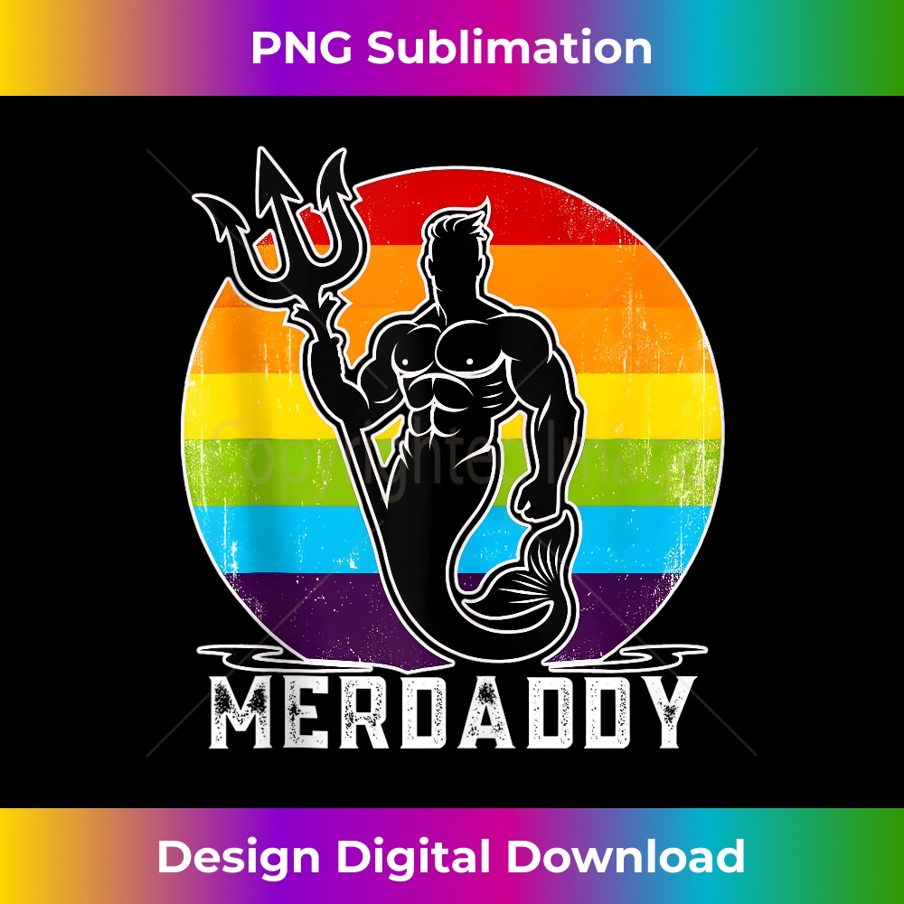 Merdaddy Security Merman Mermaid Daddy Fish Father's Day 1 - Unique Sublimation PNG Download
