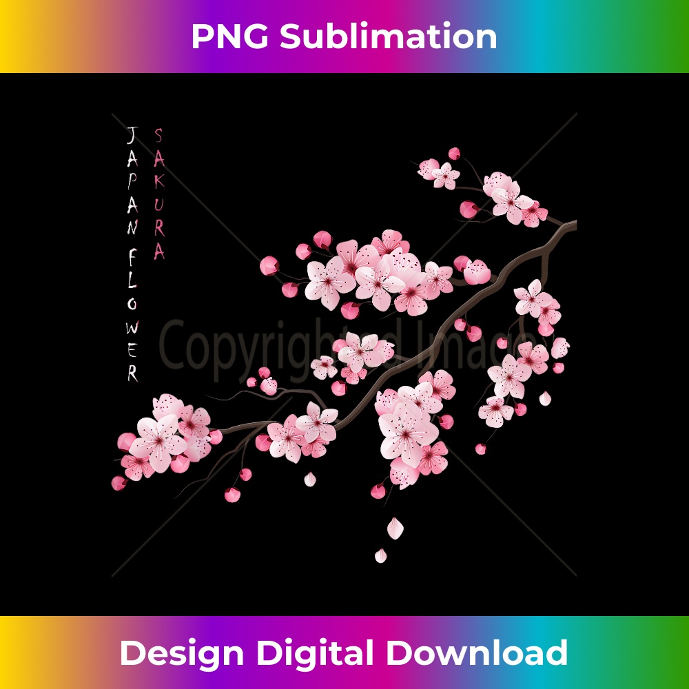 Vintage Sakura Japanese Cherry Blossom Flower Graphical Art 1 - Decorative Sublimation PNG File