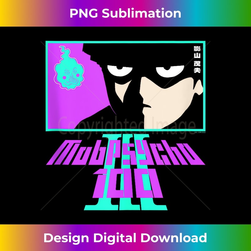 Mob Psycho 100 Neon Graphic & Logo 1 - Creative Sublimation PNG Download