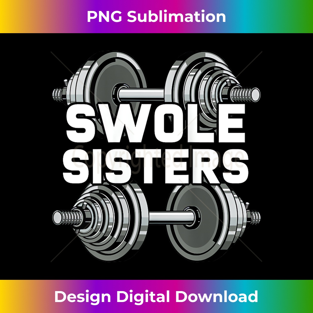 s Swole Sisters Powerlifting Gym Workout Swole Gainz 1 - Vintage Sublimation PNG Download