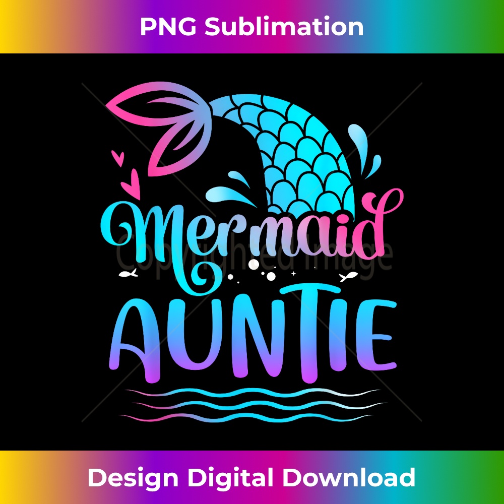 Mermaid Auntie Cute Mermaid Birthday Family Matching 1 - Professional Sublimation Digital Download