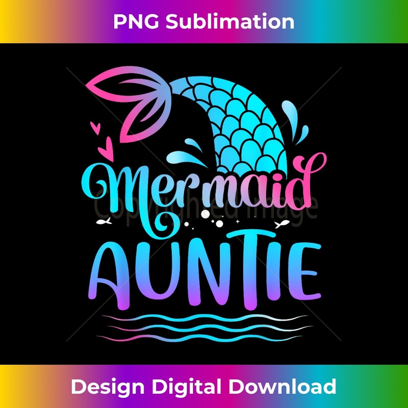 Mermaid Auntie Cute Mermaid Birthday Family Matching 1 - Professional Sublimation Digital Download
