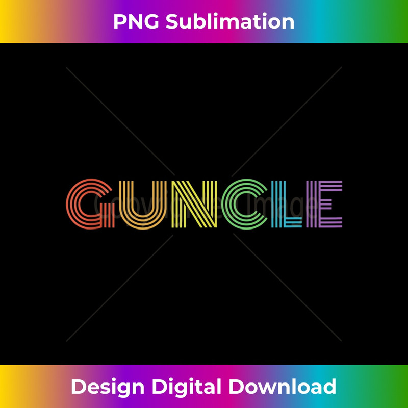Fabulous Guncle - New Baby Gay Uncle Rainbow - PNG Sublimation Digital Download