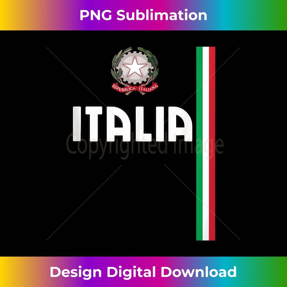 Italia Sports-style Italian Flag and Emblem Design - Decorative Sublimation PNG File
