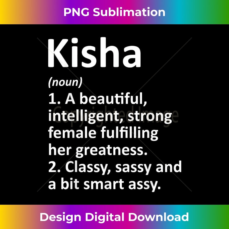 KISHA Definition Personalized Name Funny Christmas 1 - Exclusive Sublimation Digital File