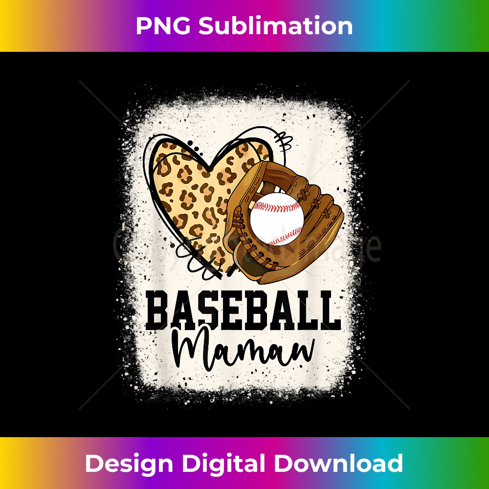 Mothers Day Softball Baseball Mamaw Leopard s 1 - Retro PNG Sublimation Digital Download