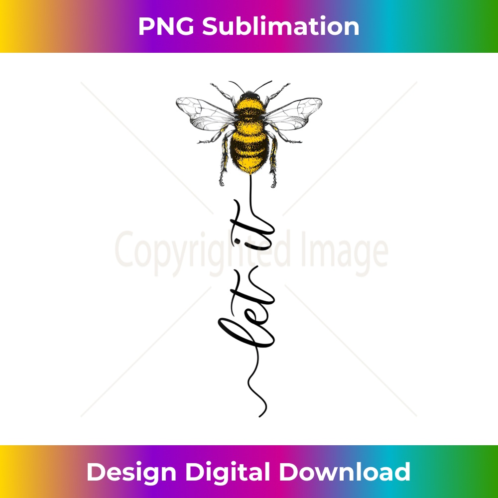Let It Bee Hand Drawn Sweet Bees Beekeeper Line Art Girl  1 - Special Edition Sublimation PNG File