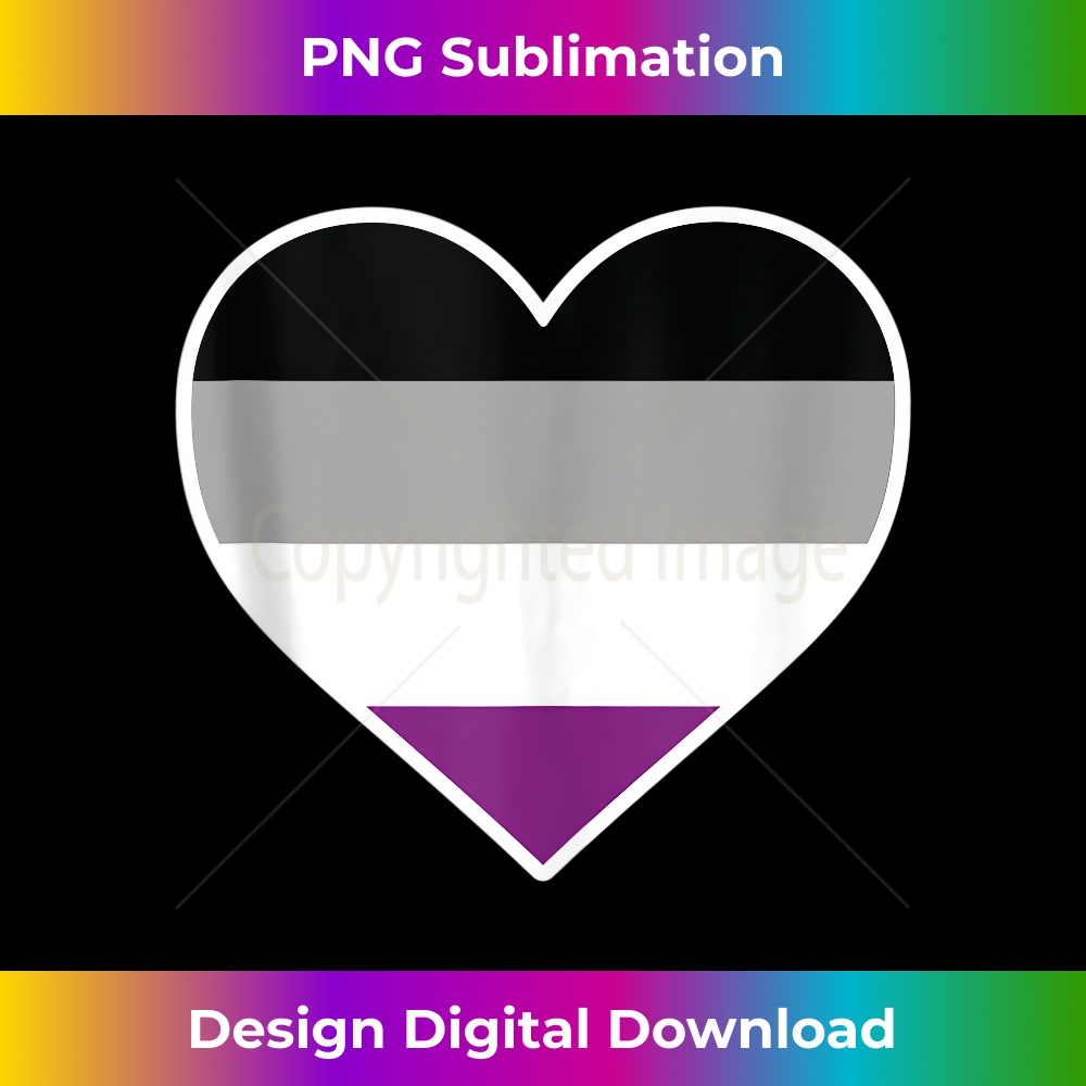 LGBTQ Asexual Flag Heart - LGBTQIA+ Pride Month Asexual 1 - High-Quality PNG Sublimation Download