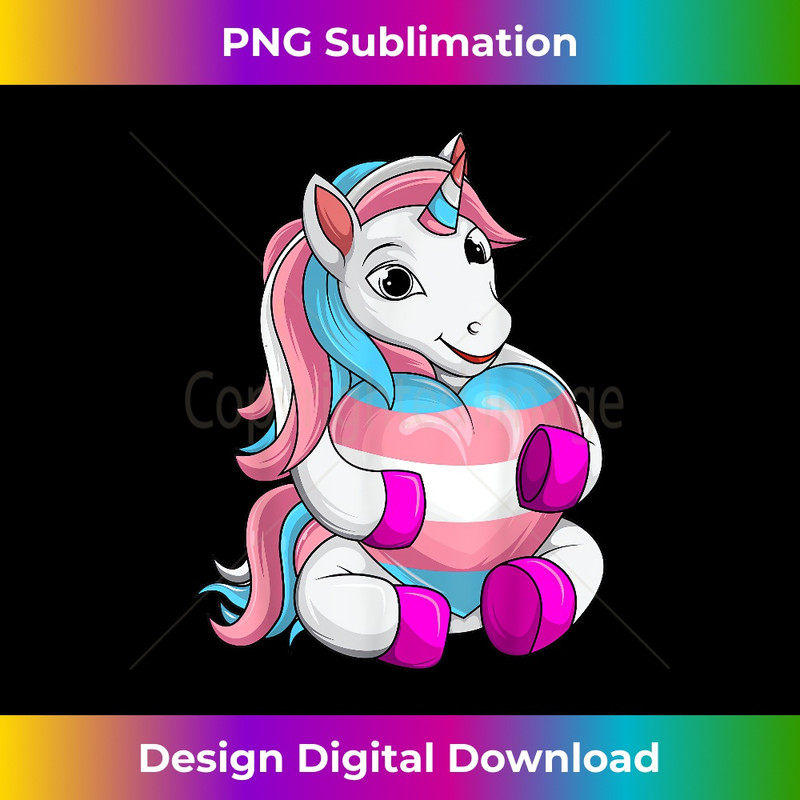 Transgender Pride Unicorn LGBT Trans Flag 3 - Trendy Sublimation Digital Download
