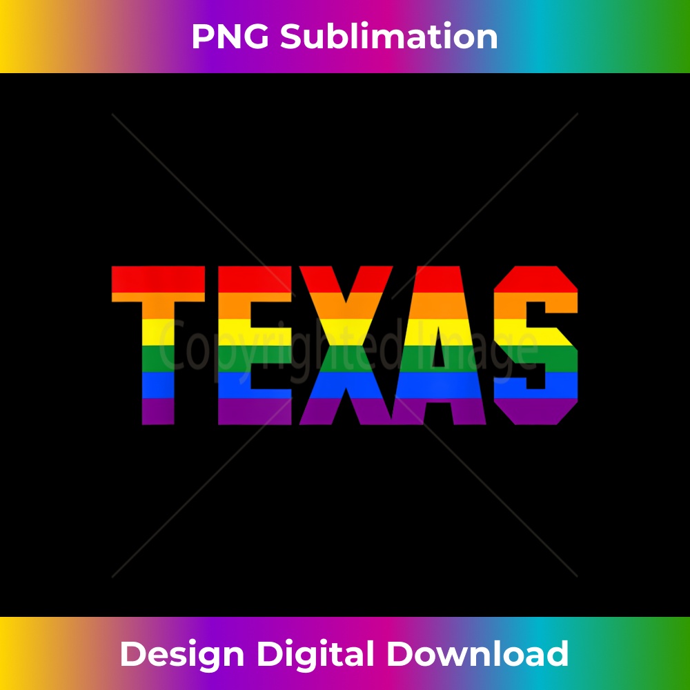 Texas TX LGBT Gay Pride Rainbow Flag State 3 - Special Edition Sublimation PNG File