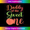 Daddy of The Sweet One Peach 1st Birthday Party Matching - Vintage Sublimation PNG Download