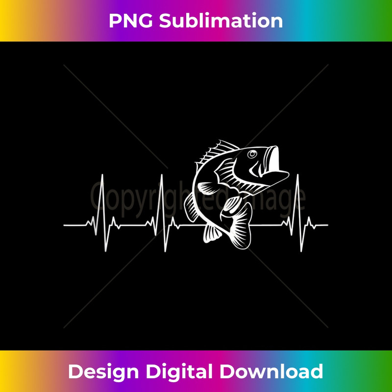 Fishing Bass heartbeat - Exclusive Sublimation Digital File