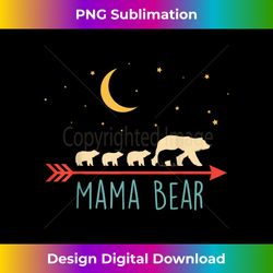 mama bear with 4 cubs blessed mama bear t 1 - retro png sublimation digital download