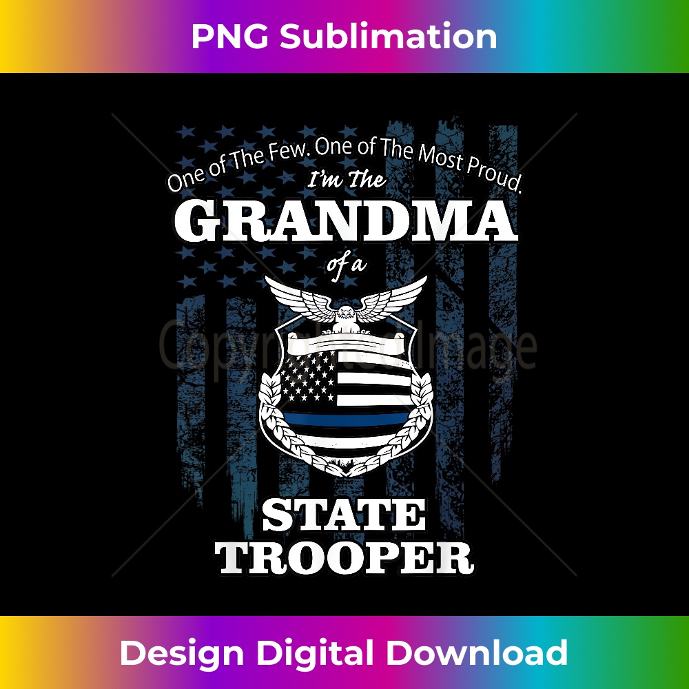 State police badge - proud state trooper grandma 2 - Sublimation-Ready PNG File