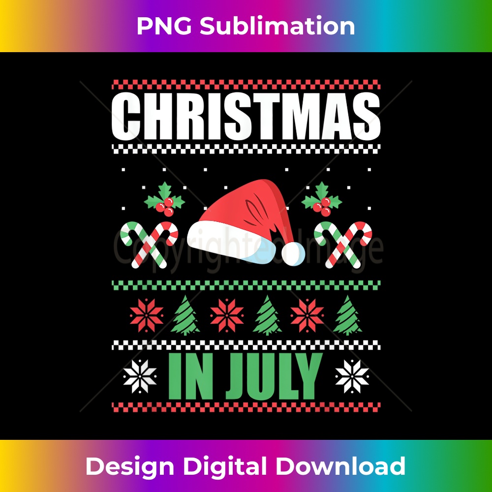 Christmas in July Merry Christmas Summer Funny Santa - Exclusive PNG Sublimation Download