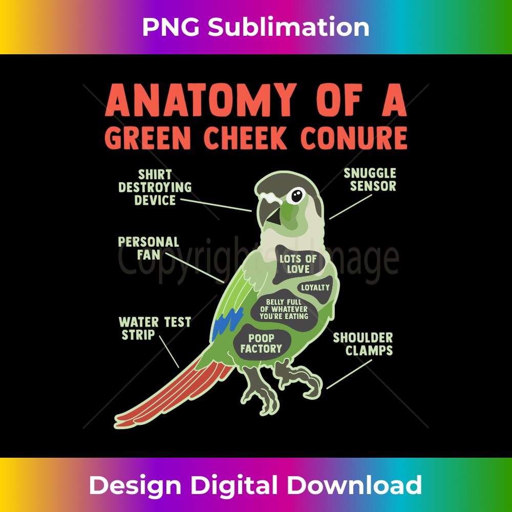 Funny Green Cheek Conure Bird Lover Pineapple Parrot s - Exclusive PNG Sublimation Download