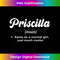 Priscilla Noun Definition Personalized Name Priscilla 2 - Trendy Sublimation Digital Download