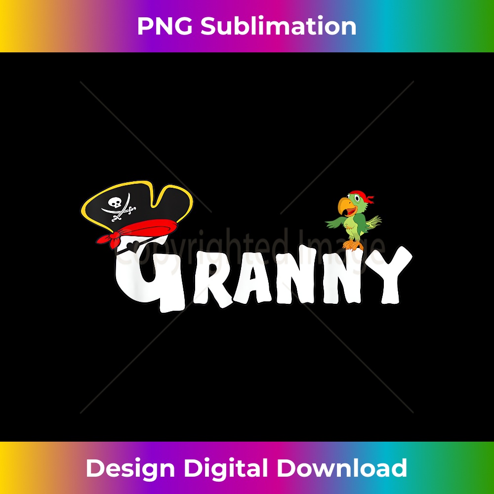 Pirate T Skull Pirate's Hat Crossbones Grandma Granny 2 - Retro PNG Sublimation Digital Download