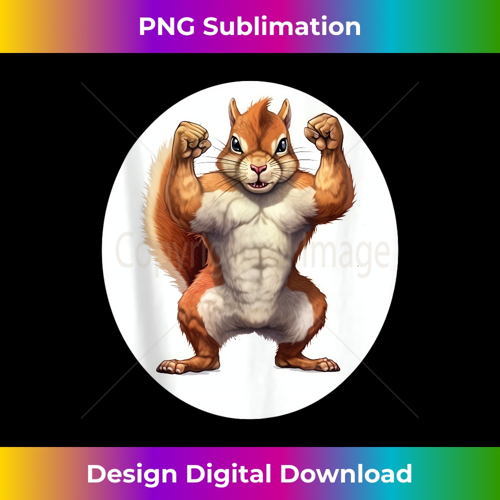 Muscular Squirrel Fighter 1 - Creative Sublimation PNG Download