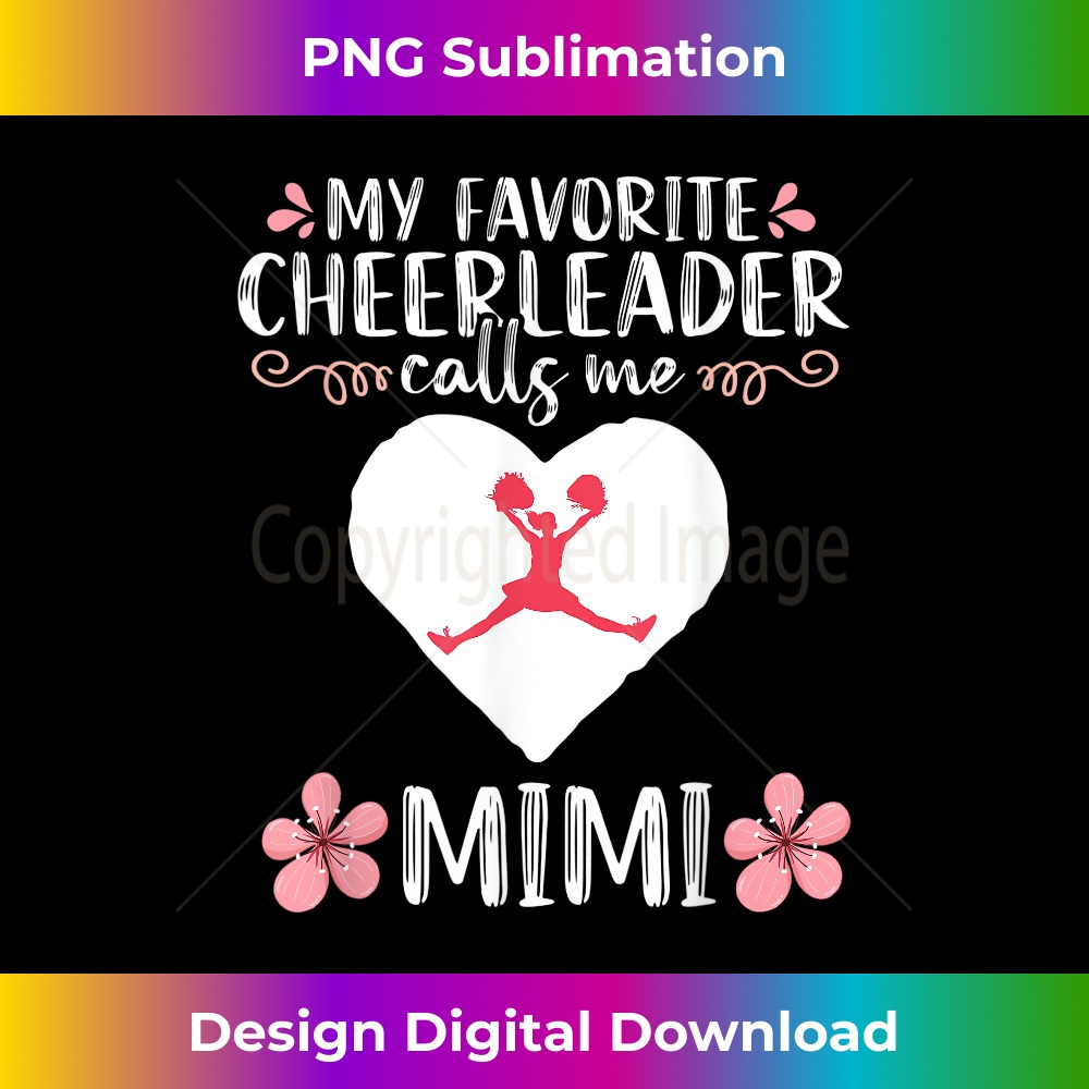 My Favorite Cheerleader calls me Mimi Grandma Mom 1 - Retro PNG Sublimation Digital Download