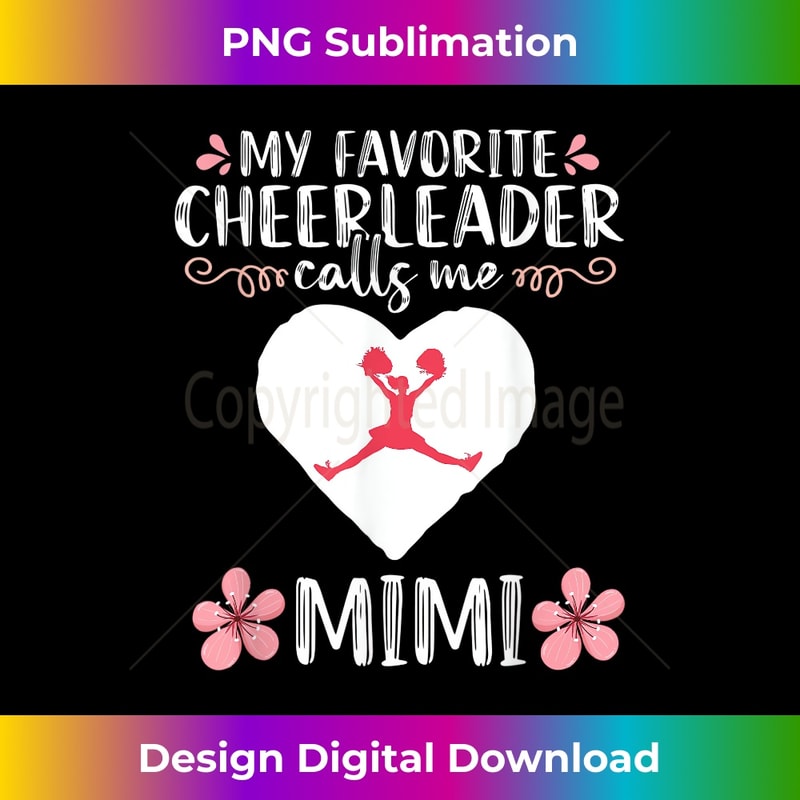 My Favorite Cheerleader calls me Mimi Grandma Mom 1 - Retro PNG Sublimation Digital Download
