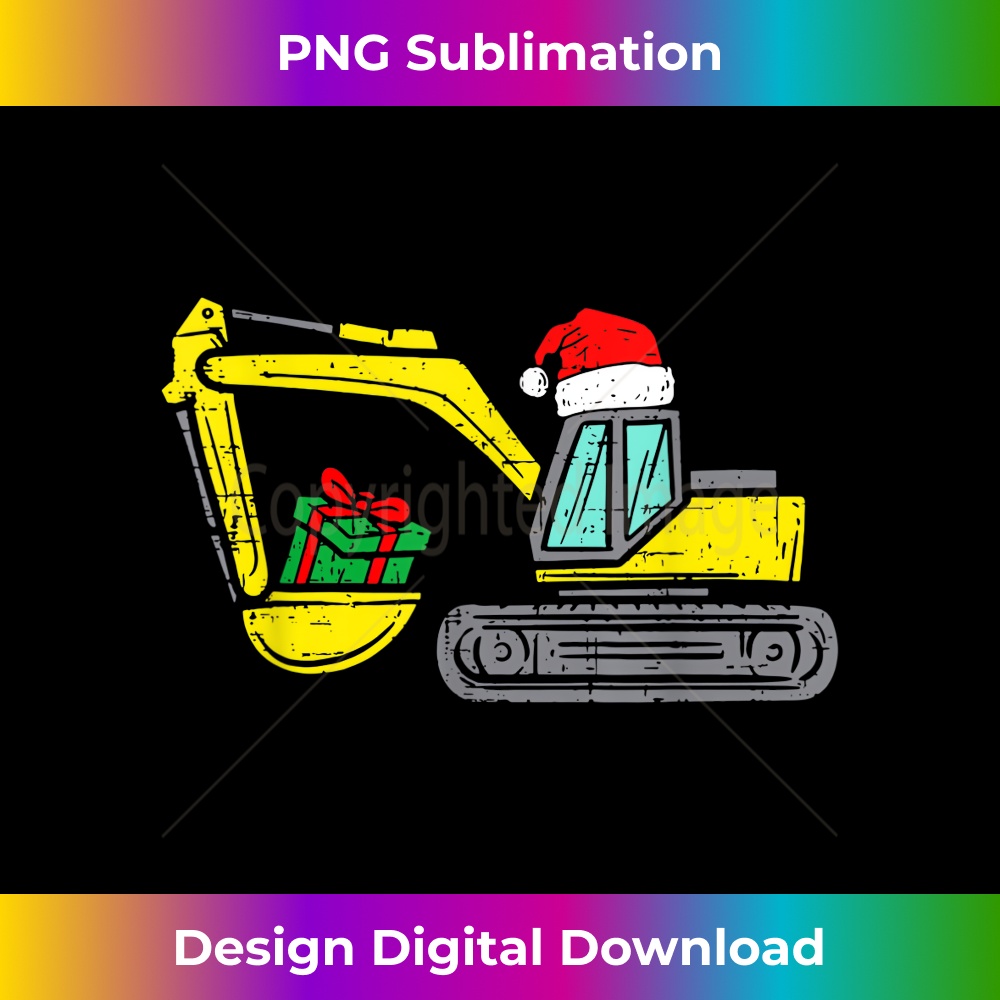 Construction Vehicle Christmas Red Trucks Winter Boys - Decorative Sublimation PNG File