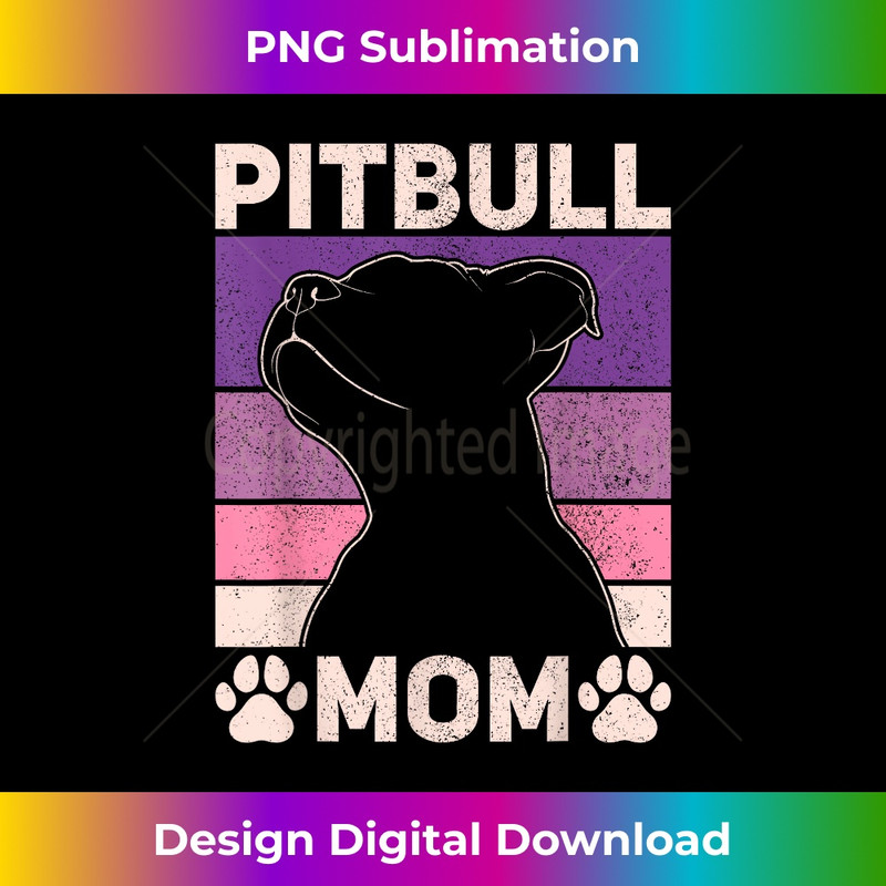 Pitbull Mom Mothers Day Dog Lover Pitbull Owner Dog 2 - Vintage Sublimation PNG Download
