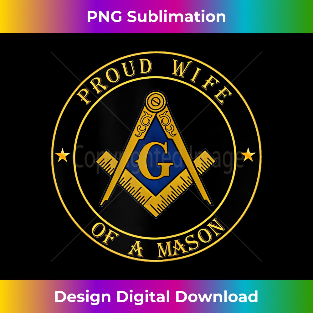 Proud Wife of a Mason - Freemason lady PHA masonic symbol 2 - Special Edition Sublimation PNG File